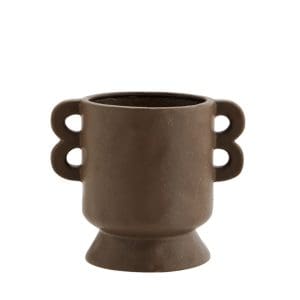 Dark Brown Stoneware Vase