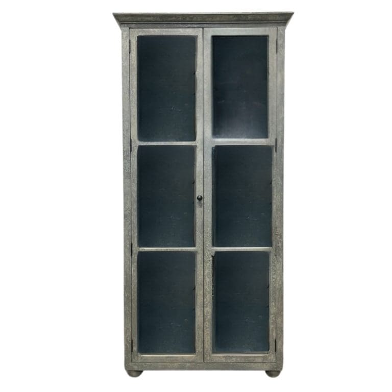 Glass Display Cabinet Grey | Pezula Interiors