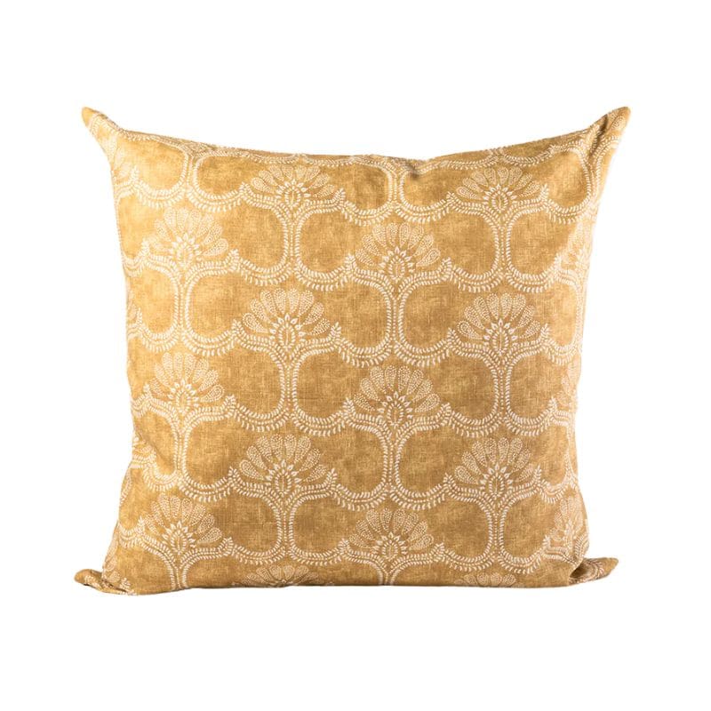 Arabesque Ochre on Linen