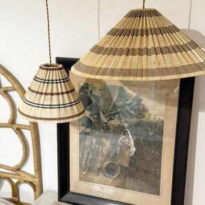 Alternative view of Bamboo Lamp Shade Natural/ Dark Brown