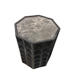 Alternative view of Black Carved Side Table