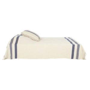 Alternative view of Belgian Coverlet: INDIGO STRIPE