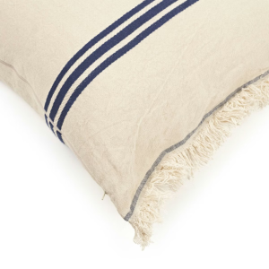Alternative view of Belgian Cushion: INDIGO STRIPE