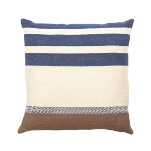 Belgian Cushion: MARINA STRIPE INDIGO