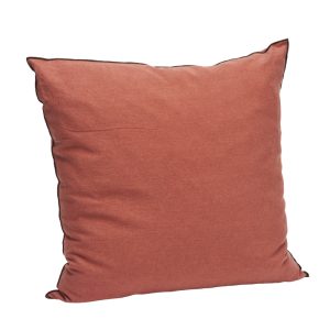 Linen Piped Scatter: Brick/ Brown