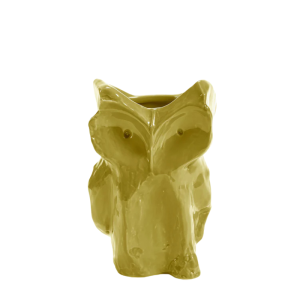 Serax Owl Vase yellow stoneware sculptural owl-shaped vase by Marni from the After Midnight collection