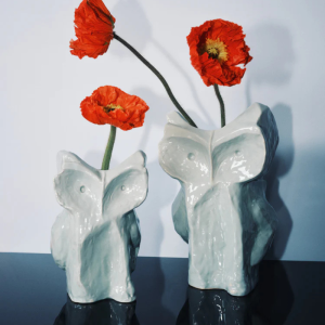 Alternative view of Marni Owl Vase: Light Blue