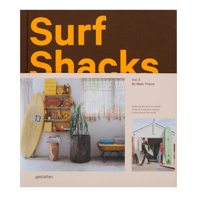 Surf Shacks Vol 3 coffee table book featuring creative coastal homes, surf culture and beach house interiors