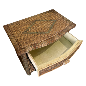 Wicker Nightstand Green - Image 3