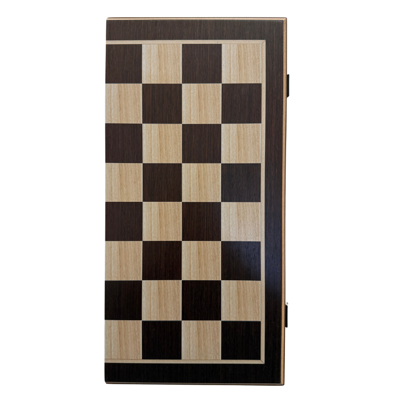 Chess & Backgammon Combo Set: Walnut & Oak Wood - Image 3