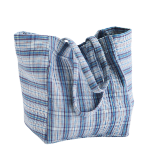 Blue Checked Quilted Bag