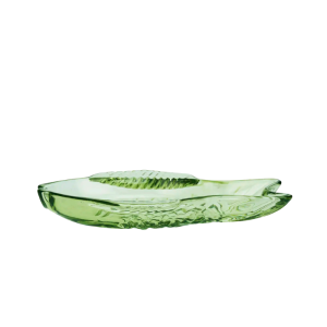 Alternative view of Glass Fish Tray Green Small