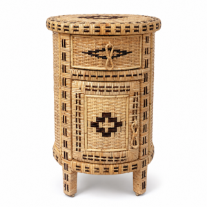 Marrakech Round Side Table: Brown