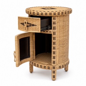 Marrakech Round Side Table: Brown - Image 3