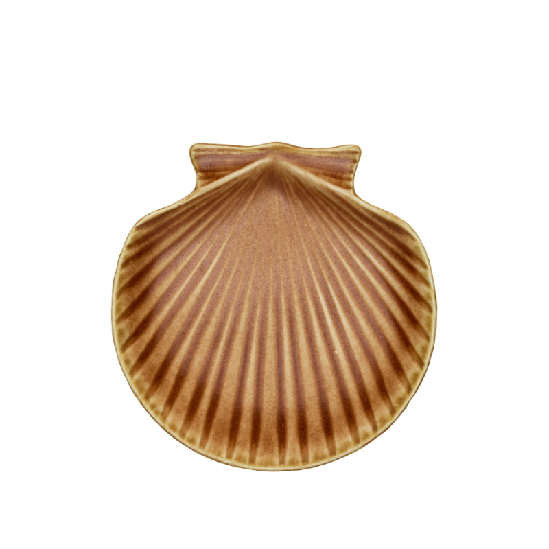 Stoneware Sea Shell Tray Coral