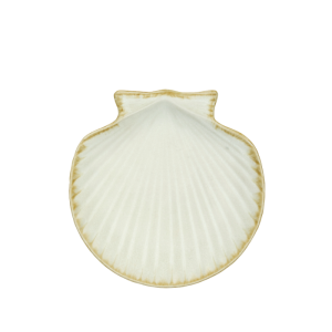 Stoneware Sea Shell Tray Cream