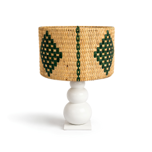 Alternative view of Marrakech Table Lamp White with Green Shade