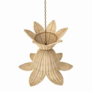 Wicker Flower Hanging Lamp - Image 3