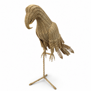 Wicker Parrot with Base