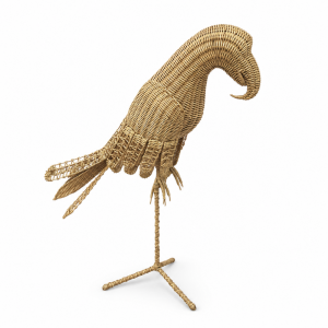 Alternative view of Wicker Parrot with Base
