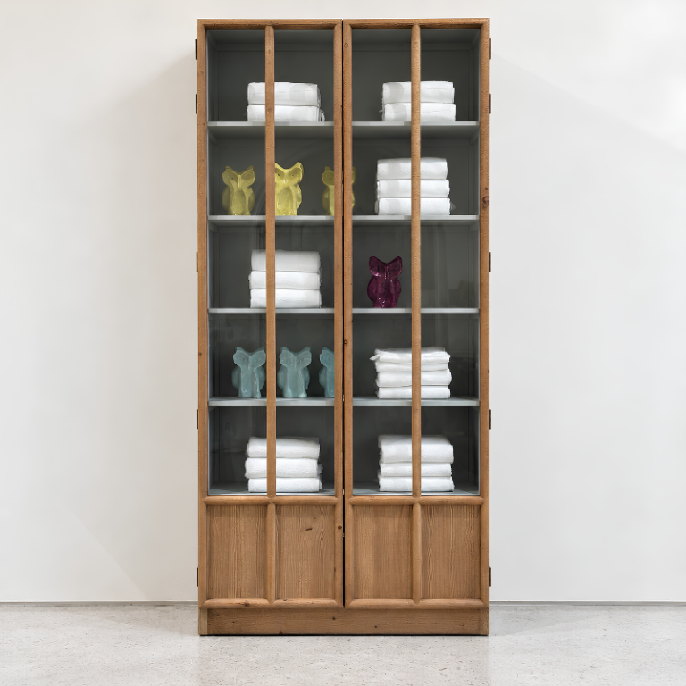 Panel Sweatpants Wooden Panel Glass Cabinet | Pezula Interiors